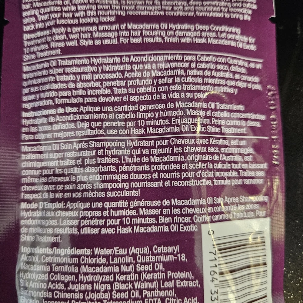 Hask Macadamia Oil Deep Penetrating Conditioner 1.75oz 2 PACK NEW.